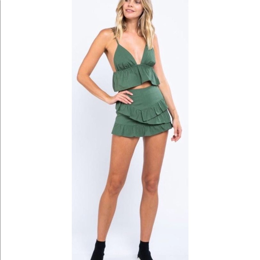 Skylar and Madison Olive Two Piece Set